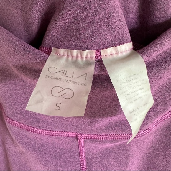 CALIA Essential Crossover Heathered Purple Fitted Capris Leggings sz Small - Picture 13 of 14